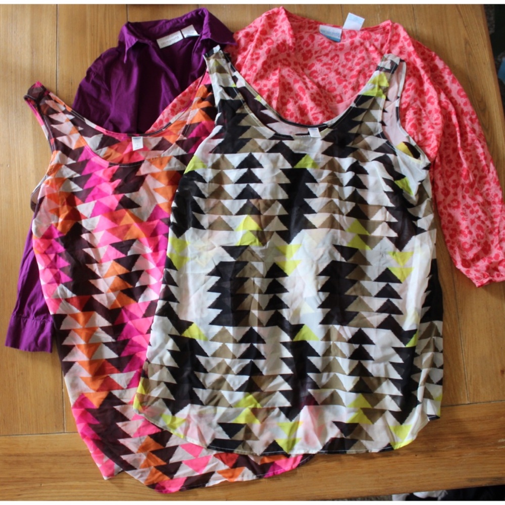 Maternity Top Bundle Lot (4) Tops Large Preowned